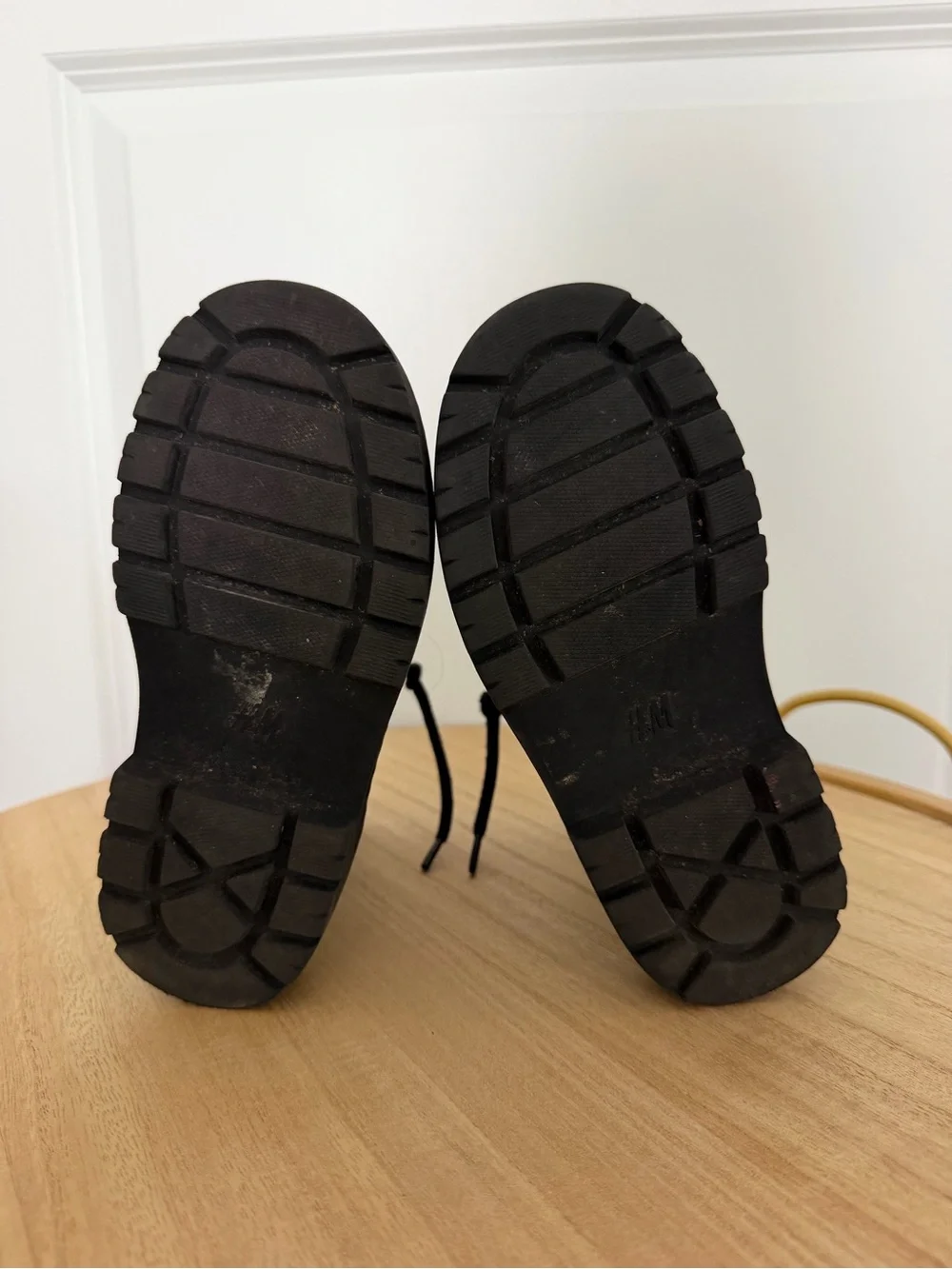 H&M Black Kids Lace-Up Platform Boots